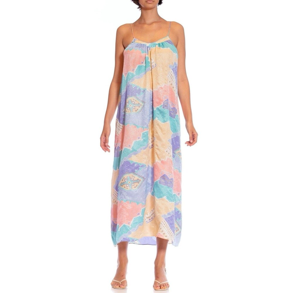 1960’s Vintage Mary McFadden‎ House Dress Kaftan Muu Muu Floral Print size M